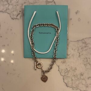 Tiffany & Co. Silver Heart Charm Bracelet
